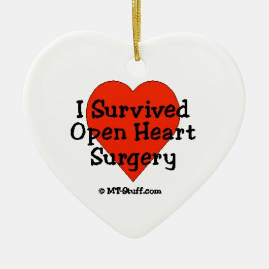 I Overlevende open hartchirurgie Keramisch Ornament (Voorkant)