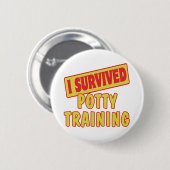 I OVERVIGE POTTY-OPLEIDING RONDE BUTTON 5,7 CM (Voorkant /achterkant)