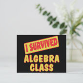 I OVERVIVED ALGEBRA CLASS BRIEFKAART (Staand voorkant)