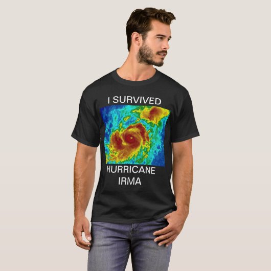 I OVERVIVED HURRICANE IRMA T-SHIRT (Voorkant volledig)