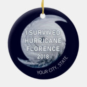 I OVERVIVENDE HURRICANE FLORENCE | Stad Keramisch Ornament (Achterkant)