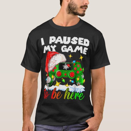 I Paused My Game Christmas Nutcracker Doll Funny B T-shirt (Voorkant)