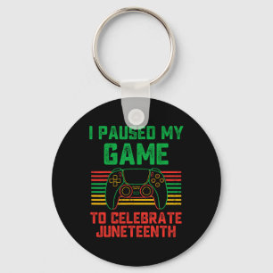 I Paused My Game To Celebrate Juneteenth Gamer Boy Sleutelhanger