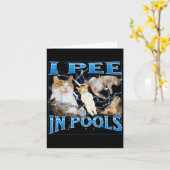 I Pee In Ols Funny Offensive Cat Meme Bootleg Grap Kaart (Gele Bloem)