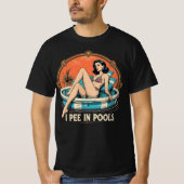 I Pee in Pools Tshirt – Funny Pool Gag Graphic (Voorkant)
