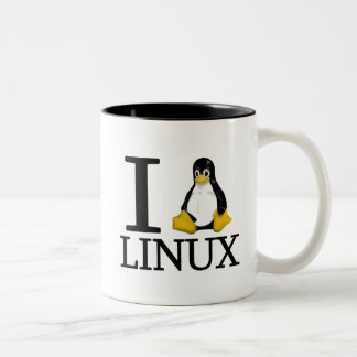I Penguin Linux 2 Tweekleurige Koffiemok