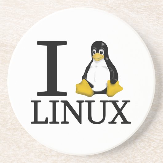 I Penguin Linux 2 Zandsteen Onderzetter (Voorkant)