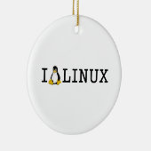 I Penguin Linux Keramisch Ornament (Rechts)