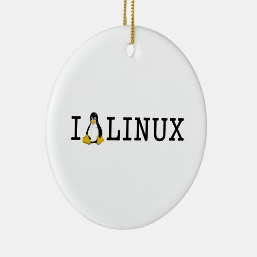 I Penguin Linux Keramisch Ornament (Rechts)