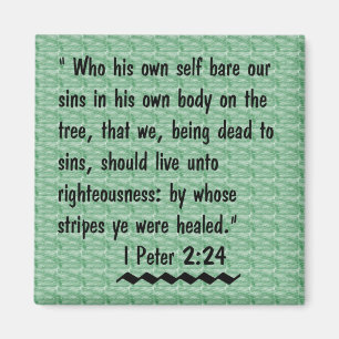I Peter 2:24 scripture magnet Magneet