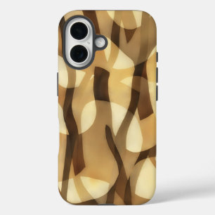 I-Phone 16 Mocha Abstract Art Hoesje