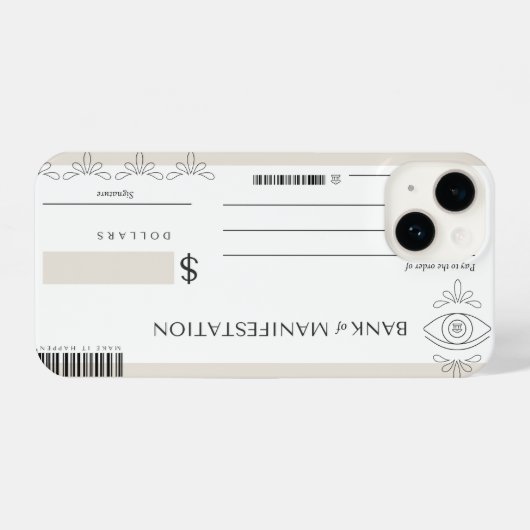 I Phone Case "Manifest Check" iPhone Hoesje (Achterkant horizontaal)