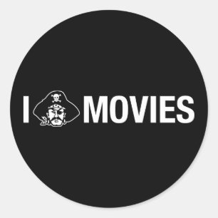 i piratenfilms ronde sticker