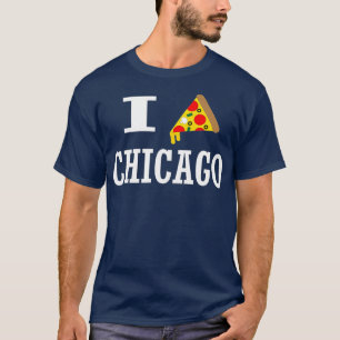 I Pizza Chicago Ik hou van Chicago Pizza Funny T-shirt