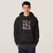 I Play With Balls for a Gymnast floor gymnast Hoodie (Voorkant volledig)