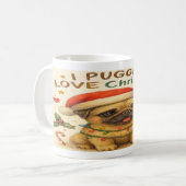 “I Plugging Love Christmas” Cute Christmas Pug Mug (Devant gauche)