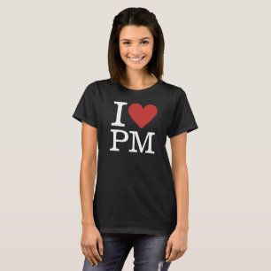 I ❤️ PM Project Management voor werknemers Vrouwen T-shirt