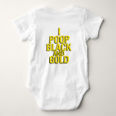 I Poop Black en Gold Romper (Achterkant)