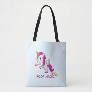 I Poop Magic Funny Unicorn Gezegde Draagtas