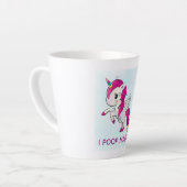 I Poop Magic Funny Unicorn Gezegde Latte Mok (Linkerhoek)
