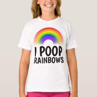 I POOP RAINBOWS Drôle T-shirts