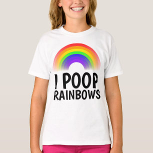 I POOP RAINBOWS Drôle T-shirts