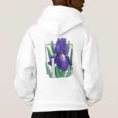 I pour le monogramme de fleur d'iris (Dos)