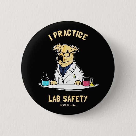 I Praktische Lab-veiligheid Ronde Button 5,7 Cm (Voorkant)