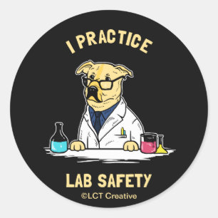 I Praktische Lab-veiligheid Ronde Sticker