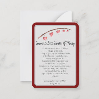 “I Prayed for You Today” Immaculate Heart Notecard Notitiekaartje