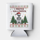 I Prefer Halloween Skeleton Ugly Christmas Skull S Blikjeskoeler (Voorkant)