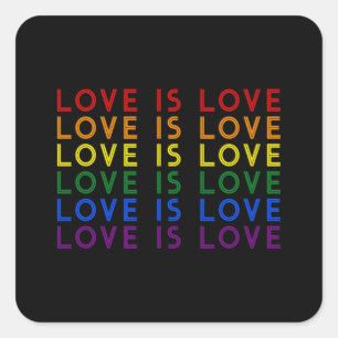I Promise To Teach Love - Diversity, Equality and Vierkante Sticker