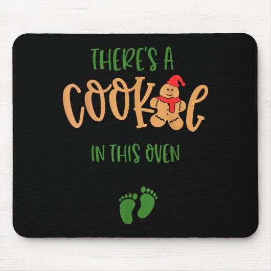I Put A Cookie In That Oven Couples Christmas Preg Muismat (Voorkant)