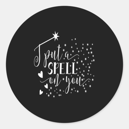 i put a spell on you ronde sticker (Voorkant)