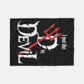 I Put D In Devil Halloween Funny Couple Halloween Fleece Deken (Voorkant (Horizontaal))