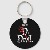 I Put D In Devil Halloween Funny Couple Halloween Sleutelhanger (Voorkant)