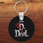 I Put D In Devil Halloween Funny Couple Halloween Sleutelhanger (Voorkant)