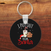 I Put Out For Santa Milk And Cookies Christmas Fun Sleutelhanger (Voorkant)