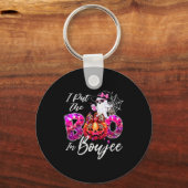 I Put The Boo In Boujee Cute Leopard Boujie Ghost Sleutelhanger (Voorkant)