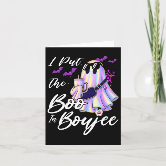 I Put The Boo In Boujee Funny Leopard Boujie Ghost Kaart (Voorkant)