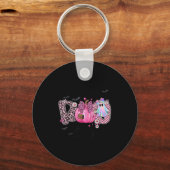 I Put The Boo In Boujee Funny Leopard Boujie Ghost Sleutelhanger (Voorkant)