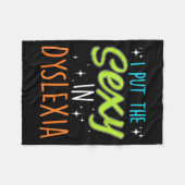 I Put The Y In Dyslexia Funny Dyslexia Pride  Fleece Deken (Voorkant (Horizontaal))