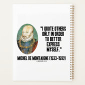 I quota Others Better Express Myself de Montaigne (Dos)