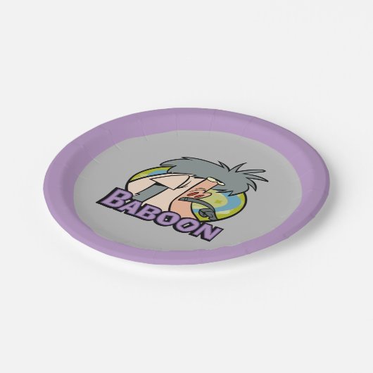 I.R. Baboon Character Badge Papieren Bordje (Gekanteld)