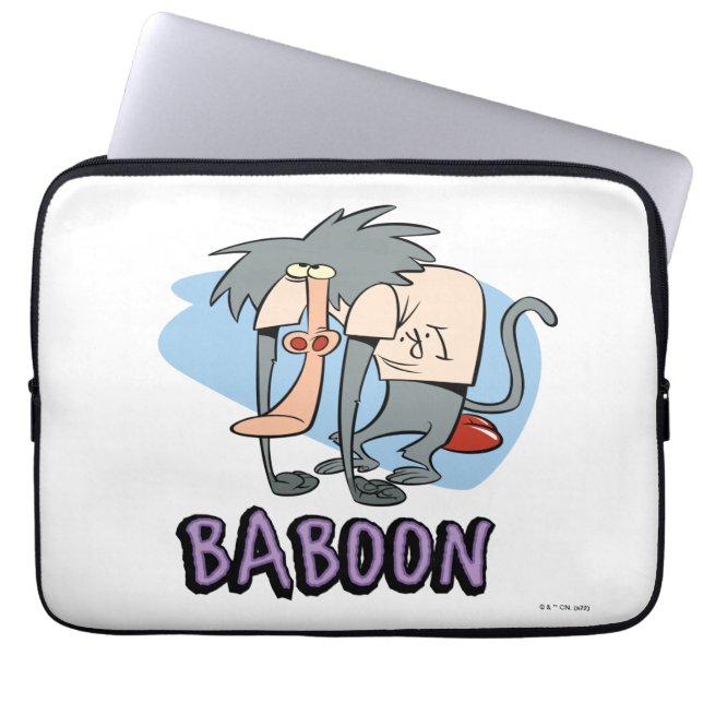I.R. Baboon Character Graphic Laptop Sleeve (Voorkant)