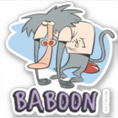 I.R. Baboon Character Graphic Sticker (Voorkant)