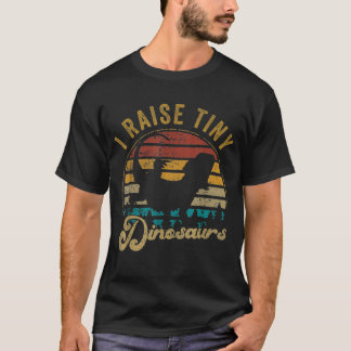 I Raise Tiny Dinosaur Funny Retro 70S Beer T-shirt