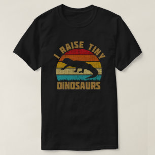 I Raise Tiny Dinosaur Retro Leopard Gecko T-shirt