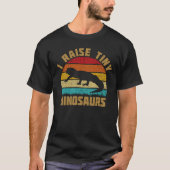I Raise Tiny Dinosaur  Retro Leopard Gecko T-shirt (Voorkant)