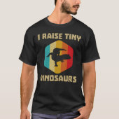 I Raise Tiny Dinosaur  Retro Leopard Gecko T-shirt (Voorkant)